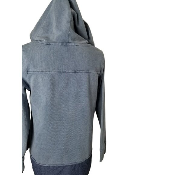 Soft Surroundings Womens Hooded Pullover Top PM Blue Cotton/Polyester Blend - Picture 11 of 13